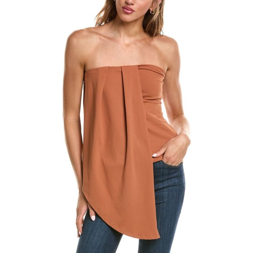 Susana Monaco Womens  Pleated Tube Top, Brown